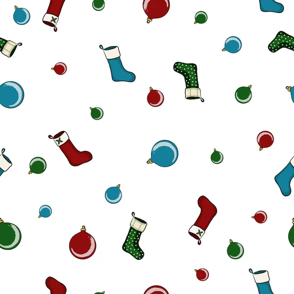 Patrón de calcetines de Navidad7 — Archivo Imágenes Vectoriales