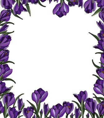 Çiçek çerçevesi. Vektör dekoratif çerçeve. Bahar mevsimi çiçekli tasarım. Dekoratif öge. 