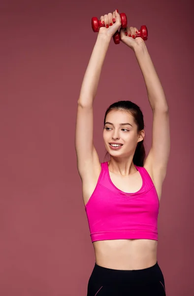 Mulher muito desportiva gostando de treinamento . — Fotografia de Stock