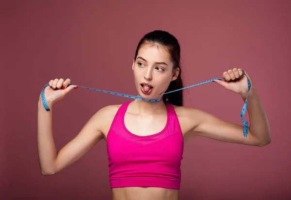 Foto interior de una mujer maravillosa a dieta . — Foto de Stock