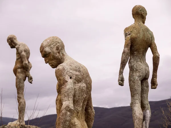 El Torno, Caceres, İspanya; 12 Ocak 2018: İspanya İç Savaşı 'nın unutulmuş anıtlarının portresi. Jerte Vadisi.