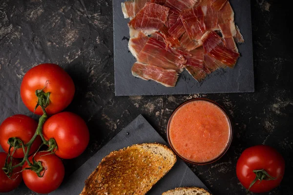 Jambon yağı ve domatesli tost. Akdeniz kahvaltısı, İspanyol mutfağı