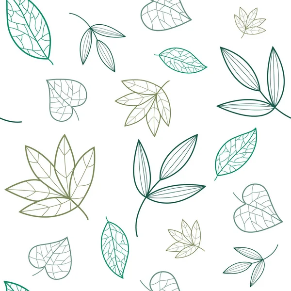 Green White Leaves Floral Seamless Pattern Great Modern Wallpaper Backgrounds ストックイラスト