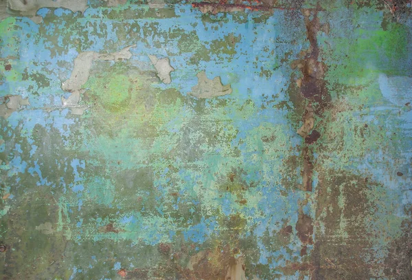 Texture of old rusty iron with peeling paint — Stok fotoğraf