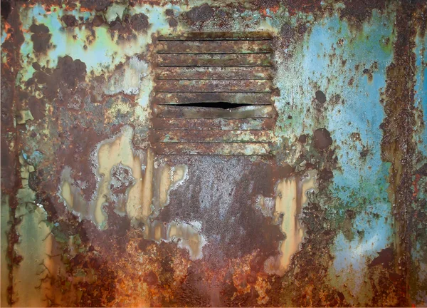 Textura de hierro oxidado viejo con pintura pelada —  Fotos de Stock