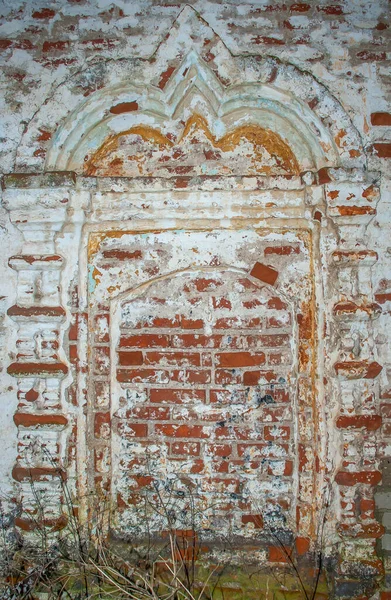 La texture de l'ancienne brique de brique rouge — Photo