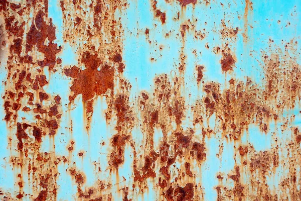 Textura Ferro Enferrujado Com Tinta Descascamento — Fotografia de Stock