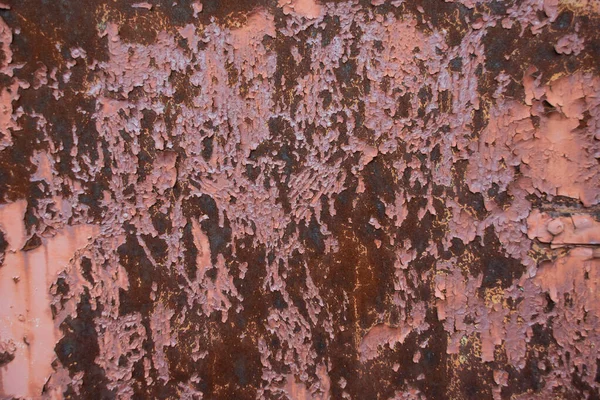 Textur Aus Rostigem Eisen Mit Abblätternder Farbe — Stockfoto