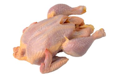 beyaz bir arka plan üzerinde Tavuk karkas