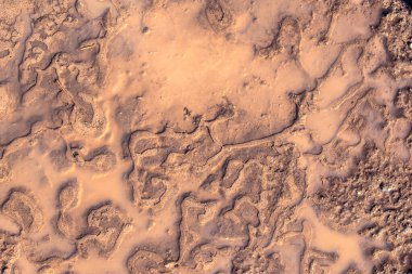 Çamur birikintisinin dibindeki arkaplan dokusu.