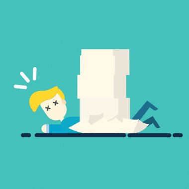 İş adamı sert, Illustration, vektör. 