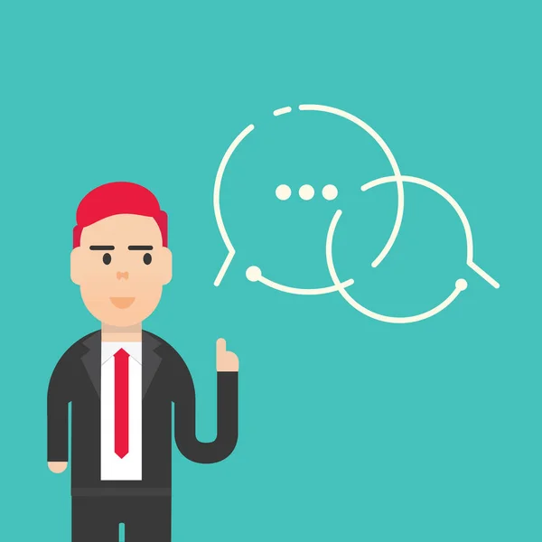 Business Speech Bubble Chat Icons Communication Concept Illustration Vector — стоковый вектор