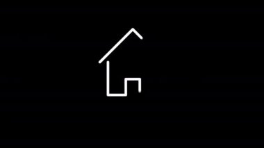 Canlandırılmış Ev Simgesi Ana Hattı 4k ya da Hd