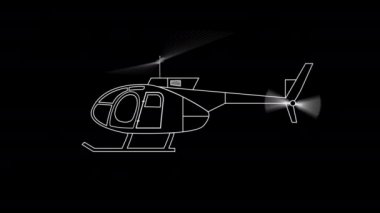 Canlandırılmış Küçük Kuş Helikopteri Ana Hattı 4k ve Hd 'de Çekiyor ve Uçuyor