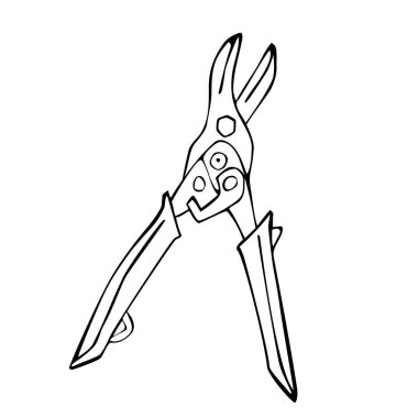 Bahçe bekçisi. Bahçe aletleri. İzole bir element. Beyaz arka plan. Vektör illüstrasyonu