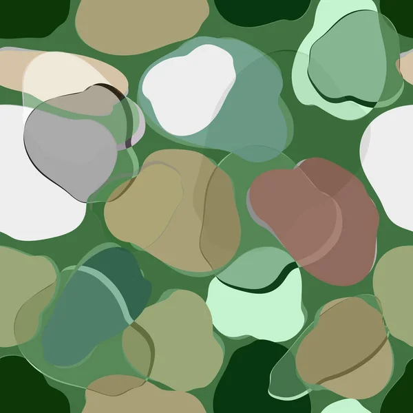Бесшовный Шаблон Абстрактный Фон Векторные Иллюстрации Простых Форм Темно Зеленого — стоковый вектор