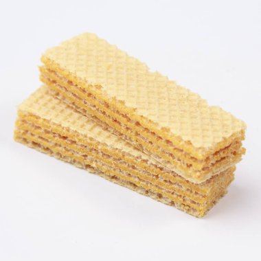 Beyaz arka plan üzerinde izole kremalı gofret