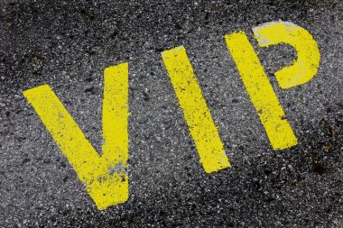 bir bl ile birinci sınıf mahsus bir park olan VIP servis simge
