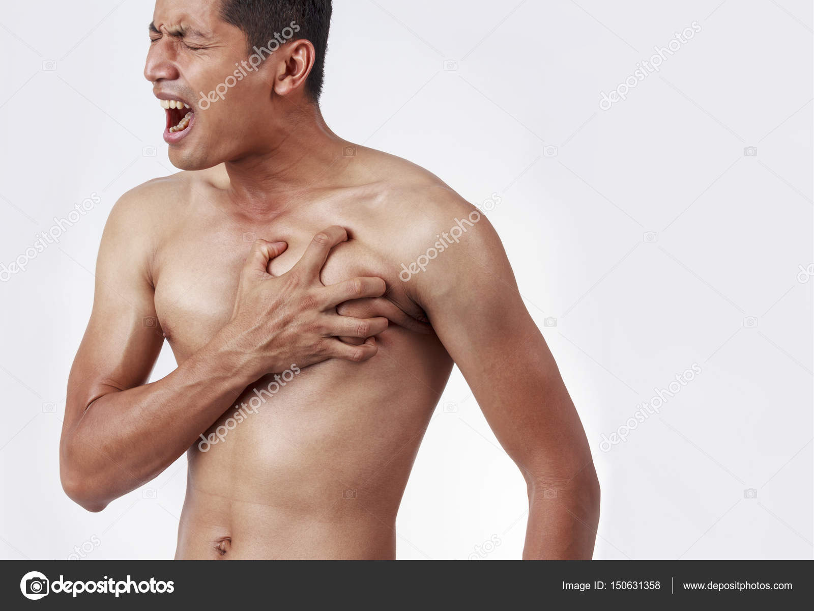 Man Very Heart Pain Stock Photo Image By C Bunroong 150631358