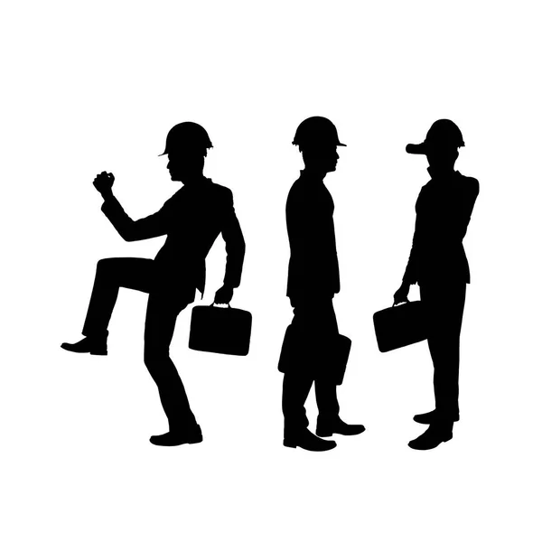Businessman silhouettes for work concept. — Stock Photo, Image