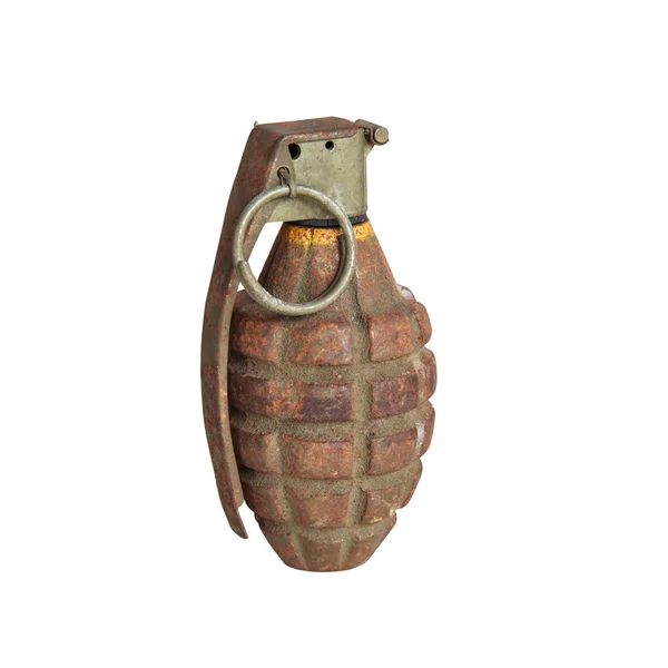 Grenade on isolated on white background and Clipping path. — Stock Photo, Image