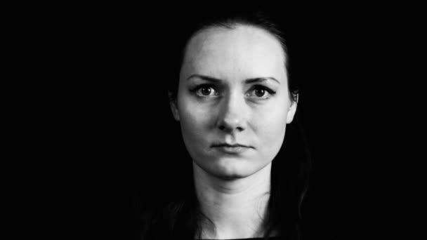 Tvář Dívky Zavřít Ukončená Mnoha Rukou Portrét Tváře Zenske Skryté — Stock video