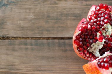 Tahta arkaplanda kopyalama alanı ile granatum açıldı.