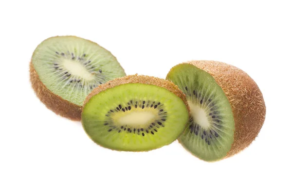 Fructe Kiwi izolate pe alb — Fotografie, imagine de stoc