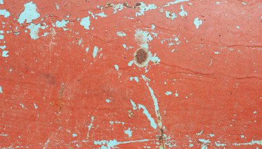 Renkli paslı metal levha. Eski grunge metal dokusu veya arka gruplama