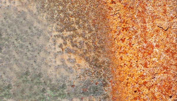 Colored rusty metal sheet. Old grunge metal texture or backgroun — Stock Photo, Image