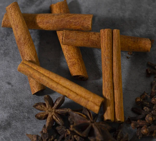 Cinnamon Star Anice Cloves — Stock Photo, Image