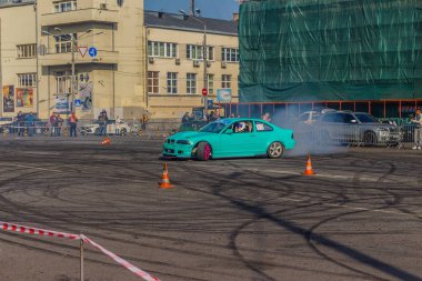 Podil 'de Sürücü Günü. Sürüklen. Kontrat Alanı. Kiev. Ukrayna. 27 10 2019