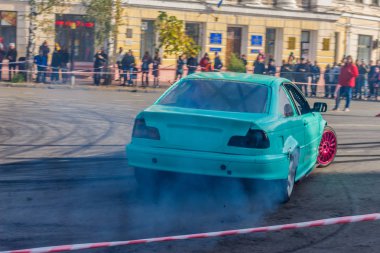 Podil 'de Sürücü Günü. Sürüklen. Kontrat Alanı. Kiev. Ukrayna. 27 10 2019