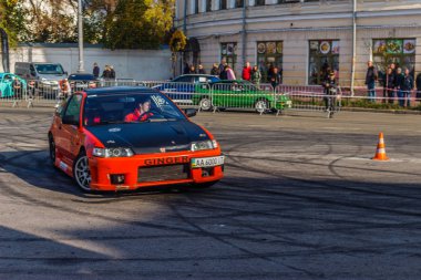 Podil 'de Sürücü Günü. Sürüklen. Kontrat Alanı. Kiev. Ukrayna. 27 10 2019
