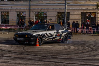 Podil 'de Sürücü Günü. Sürüklen. Kontrat Alanı. Kiev. Ukrayna. 27 10 2019