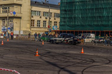 Podil 'de Sürücü Günü. Sürüklen. Kontrat Alanı. Kiev. Ukrayna. 27 10 2019