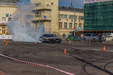 Podil 'de Sürücü Günü. Sürüklen. Kontrat Alanı. Kiev. Ukrayna. 27 10 2019