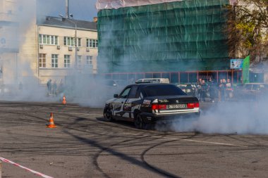 Podil 'de Sürücü Günü. Sürüklen. Kontrat Alanı. Kiev. Ukrayna. 27 10 2019