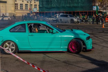 Podil 'de Sürücü Günü. Sürüklen. Kontrat Alanı. Kiev. Ukrayna. 27 10 2019