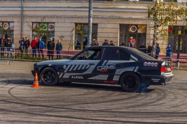 Podil 'de Sürücü Günü. Sürüklen. Kontrat Alanı. Kiev. Ukrayna. 27 10 2019