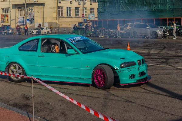 Dia Motorista Podil Deriva Área Contrato Kiev Ucrânia 2019 — Fotografia de Stock