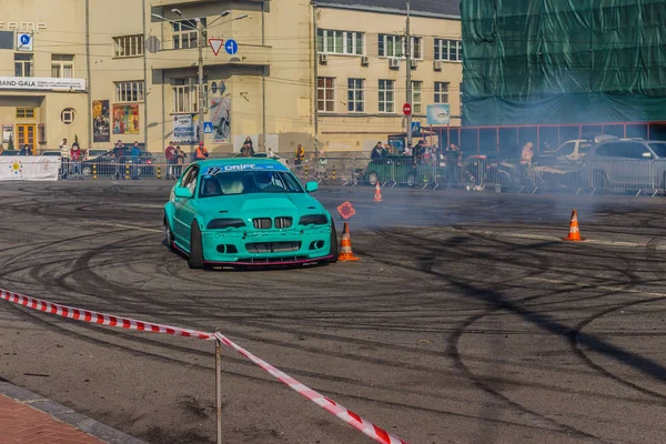 Motoristický Den Podilu Drift Oblast Smlouvy Kyjev Ukrajina 2019 — Stock fotografie