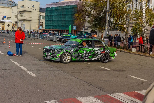 Dzień Kierowcy Podil Dryfuję Obszar Kontraktu Kijów Ukraina 2019 — Zdjęcie stockowe