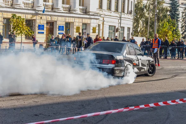 Motoristický Den Podilu Drift Oblast Smlouvy Kyjev Ukrajina 2019 — Stock fotografie