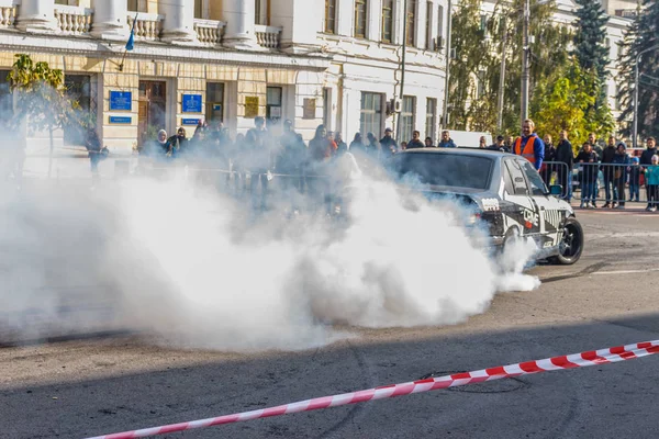 Autofahrertag Podil Drift Vertragsgebiet Kiev Ukrainisch 2019 — Stockfoto