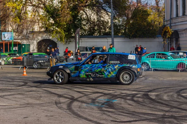 Dia Motorista Podil Deriva Área Contrato Kiev Ucrânia 2019 — Fotografia de Stock