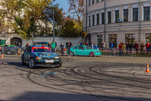 Giornata Dell Automobilista Podil Alla Deriva Area Contratto Kiev Ucraina — Foto Stock
