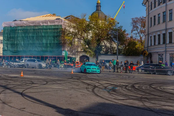 Autofahrertag Podil Drift Vertragsgebiet Kiev Ukrainisch 2019 — Stockfoto