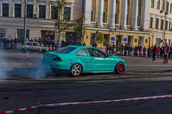 Dzień Kierowcy Podil Dryfuję Obszar Kontraktu Kijów Ukraina 2019 — Zdjęcie stockowe