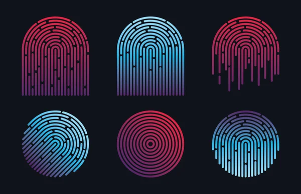 ID Finger Print Vector Design Icons — Stock Vector